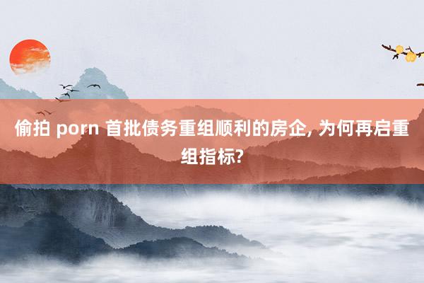 偷拍 porn 首批债务重组顺利的房企， 为何再启重组指标?