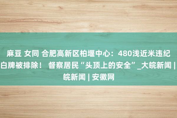 麻豆 女同 合肥高新区柏堰中心：480浅近米违纪高空告白牌被排除！ 督察居民“头顶上的安全”_大皖新闻 | 安徽网