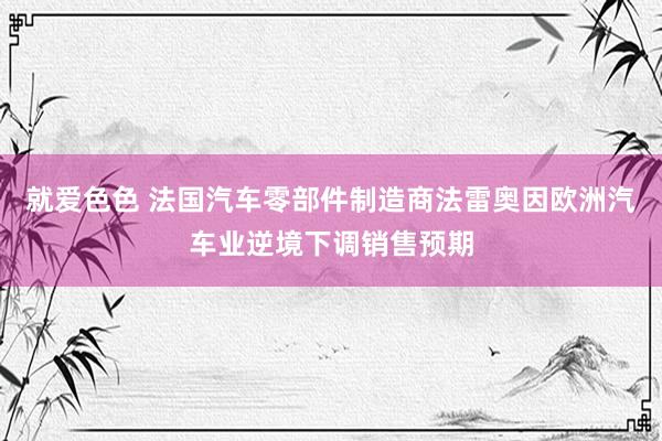 就爱色色 法国汽车零部件制造商法雷奥因欧洲汽车业逆境下调销售预期