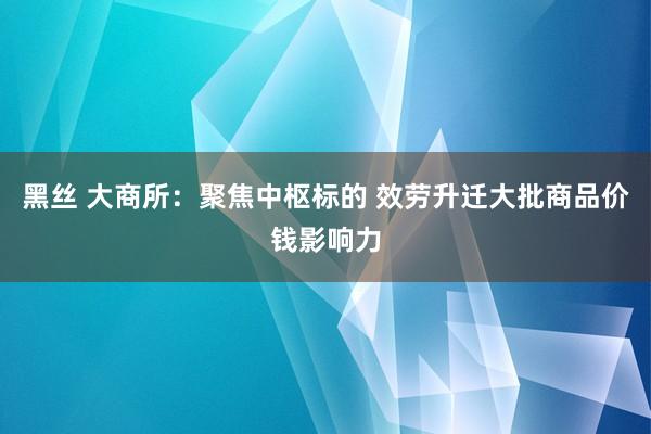 黑丝 大商所：聚焦中枢标的 效劳升迁大批商品价钱影响力