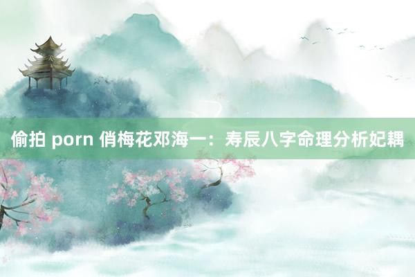 偷拍 porn 俏梅花邓海一：寿辰八字命理分析妃耦