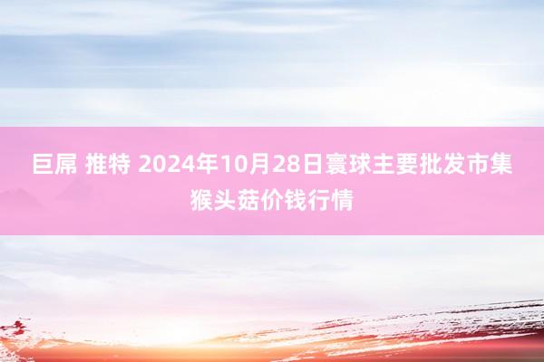 巨屌 推特 2024年10月28日寰球主要批发市集猴头菇价钱行情