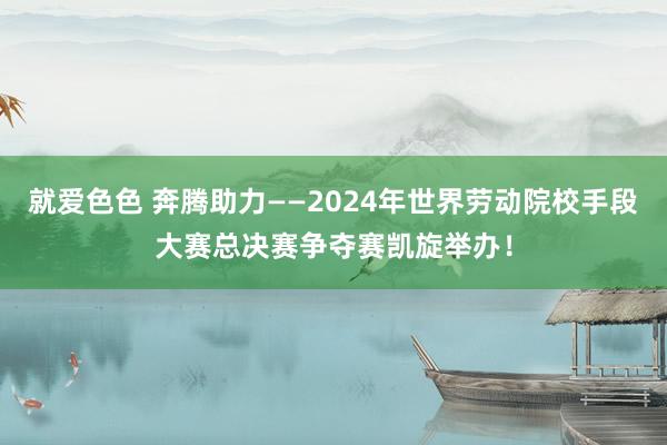 就爱色色 奔腾助力——2024年世界劳动院校手段大赛总决赛争夺赛凯旋举办！