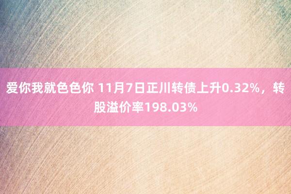 爱你我就色色你 11月7日正川转债上升0.32%，转股溢价率198.03%