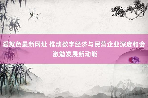 爱就色最新网址 推动数字经济与民营企业深度和会 激勉发展新动能