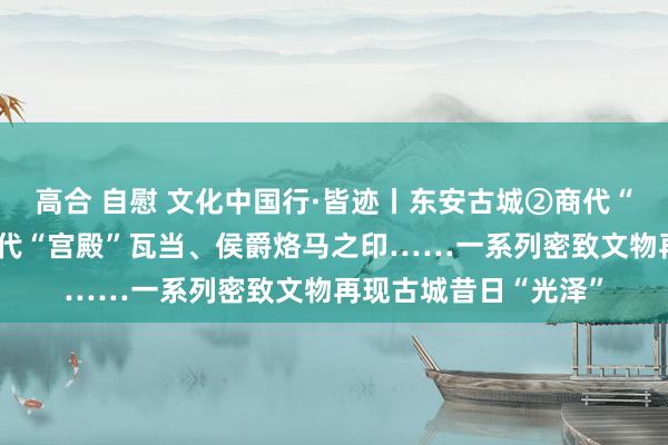 高合 自慰 文化中国行·皆迹丨东安古城②商代“国宝级”青铜器、汉代“宫殿”瓦当、侯爵烙马之印……一系列密致文物再现古城昔日“光泽”