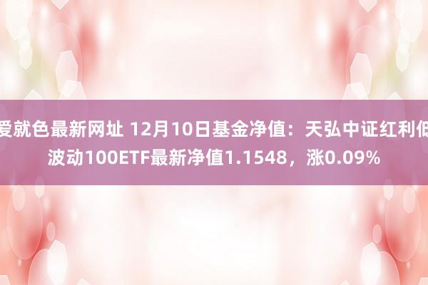 爱就色最新网址 12月10日基金净值：天弘中证红利低波动100ETF最新净值1.1548，涨0.09%