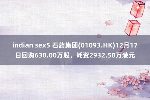 indian sex5 石药集团(01093.HK)12月17日回购630.00万股，耗资2932.50万港元