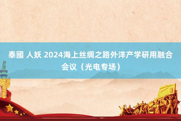 泰國 人妖 2024海上丝绸之路外洋产学研用融合会议（光电专场）