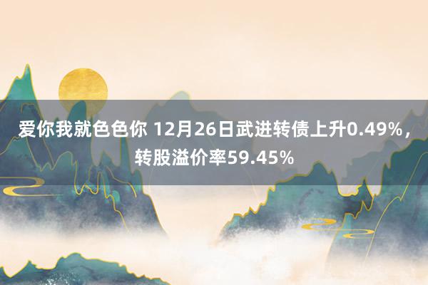 爱你我就色色你 12月26日武进转债上升0.49%，转股溢价率59.45%