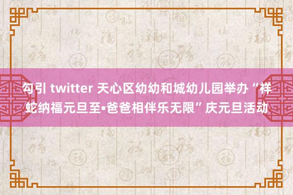 勾引 twitter 天心区幼幼和城幼儿园举办“祥蛇纳福元旦至•爸爸相伴乐无限”庆元旦活动