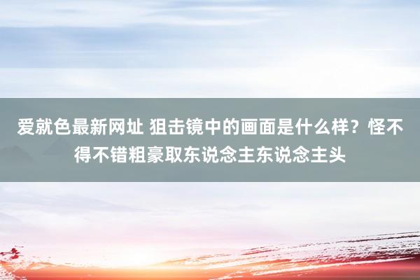 爱就色最新网址 狙击镜中的画面是什么样？怪不得不错粗豪取东说念主东说念主头